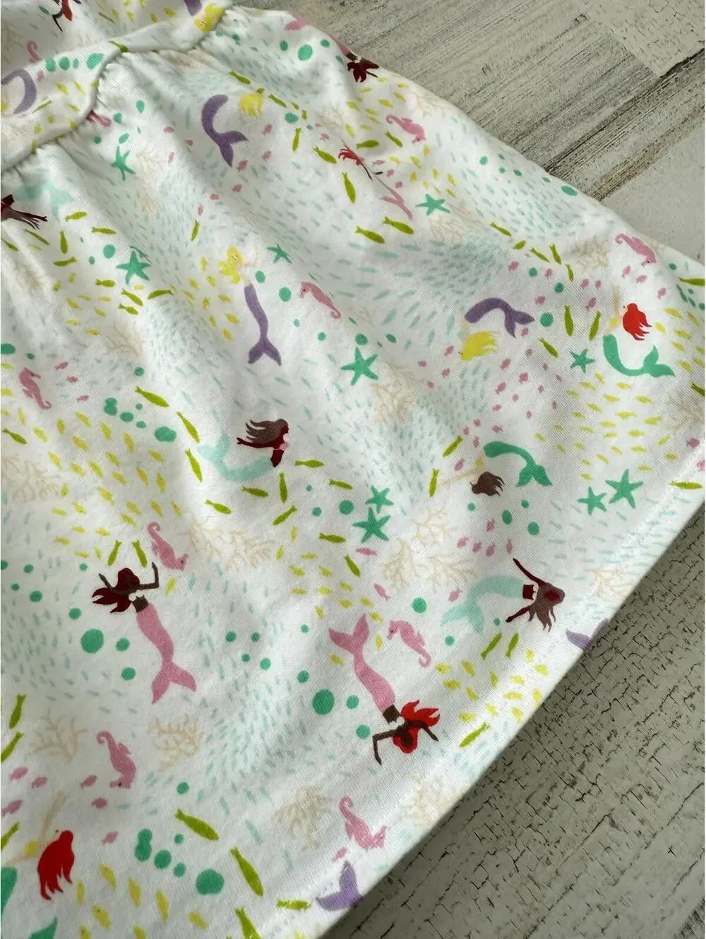 Toddler Girls Mermaid Print Dress Toddler Size 12M Sleeveless Lightweight